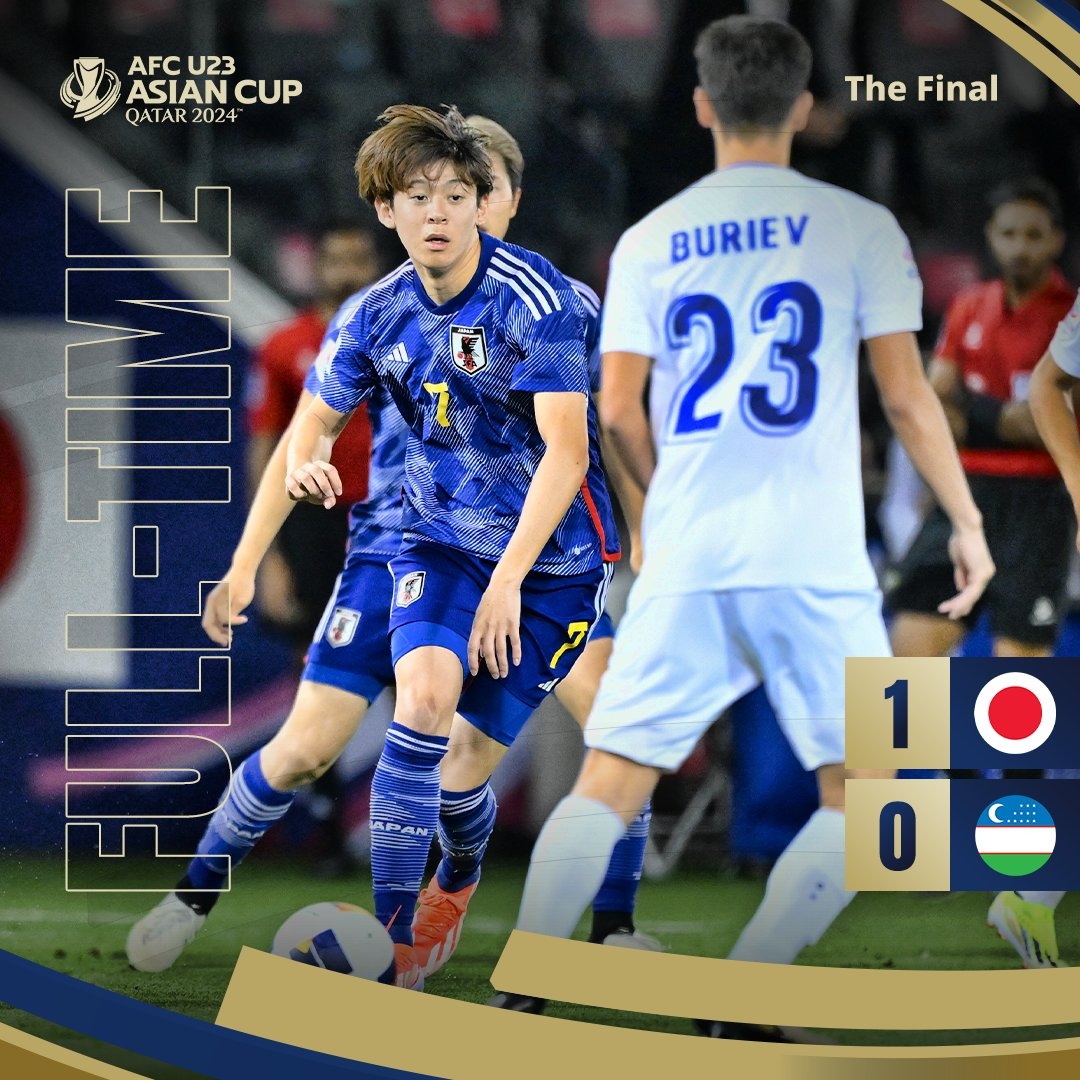 巴黎奥运男足分组：日本U23亚洲杯夺冠入D组，乌兹别克C组